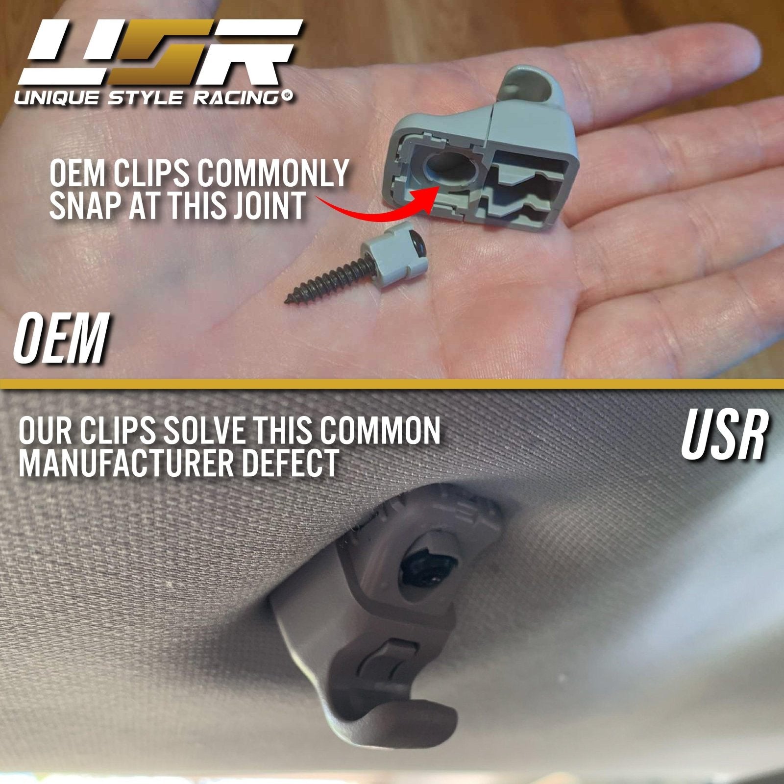 Clips De Pare-soleil Pour Tesla Model 3 (2017-2020) - Lot De 2 Gris ABS - Référence OE 113099300A - 3