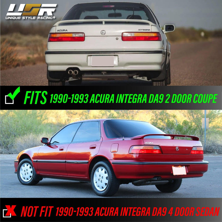 1990 - 1993 Acura Integra 2D Coupe DA DB All Clear JDM Style Tail Lights