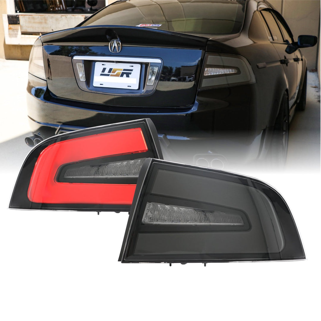 2004 - 2008 Acura TL NSX Style Black Housing Clear Lens Light Smoke Diffuser LED Light Bar Tail Light

#optional-items_tail-lights-only