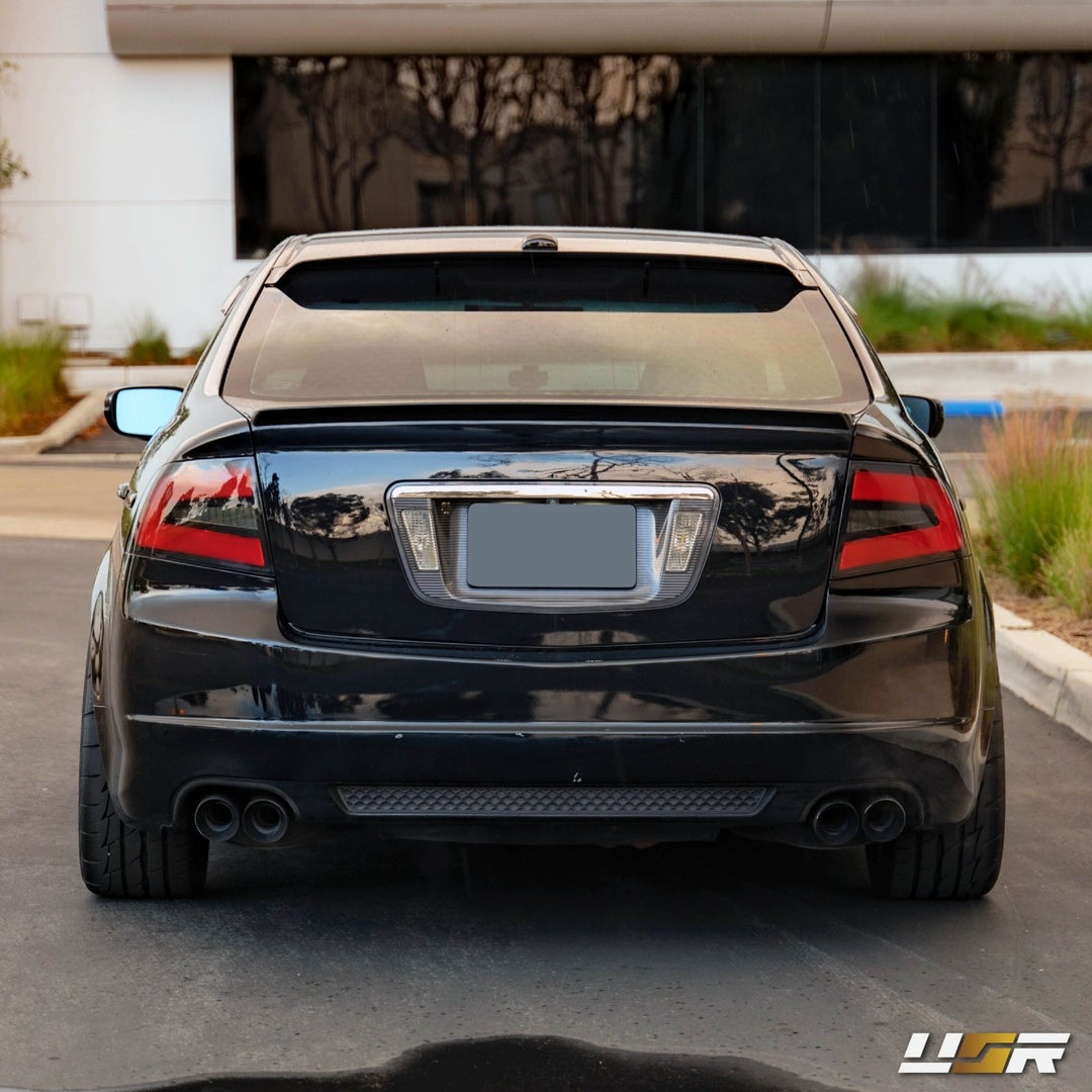 2004 - 2008 Acura TL NSX Style Black Housing Smoke Lens Red Diffuser LED Light Bar Tail Light