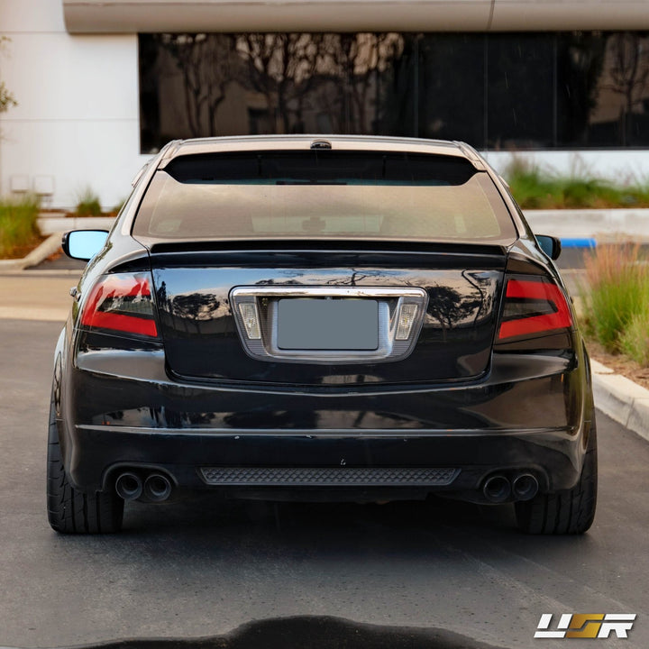2004 - 2008 Acura TL NSX Style Black Housing Smoke Lens Red Diffuser LED Light Bar Tail Light