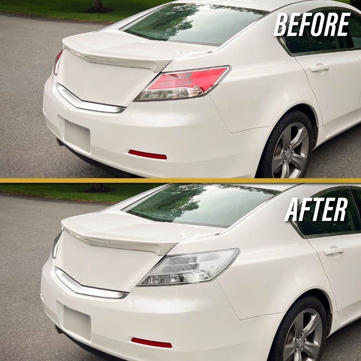 2009 - 2014 Acura TL UA8/UA9 All Clear Lens Built In Red LED Tail Lights