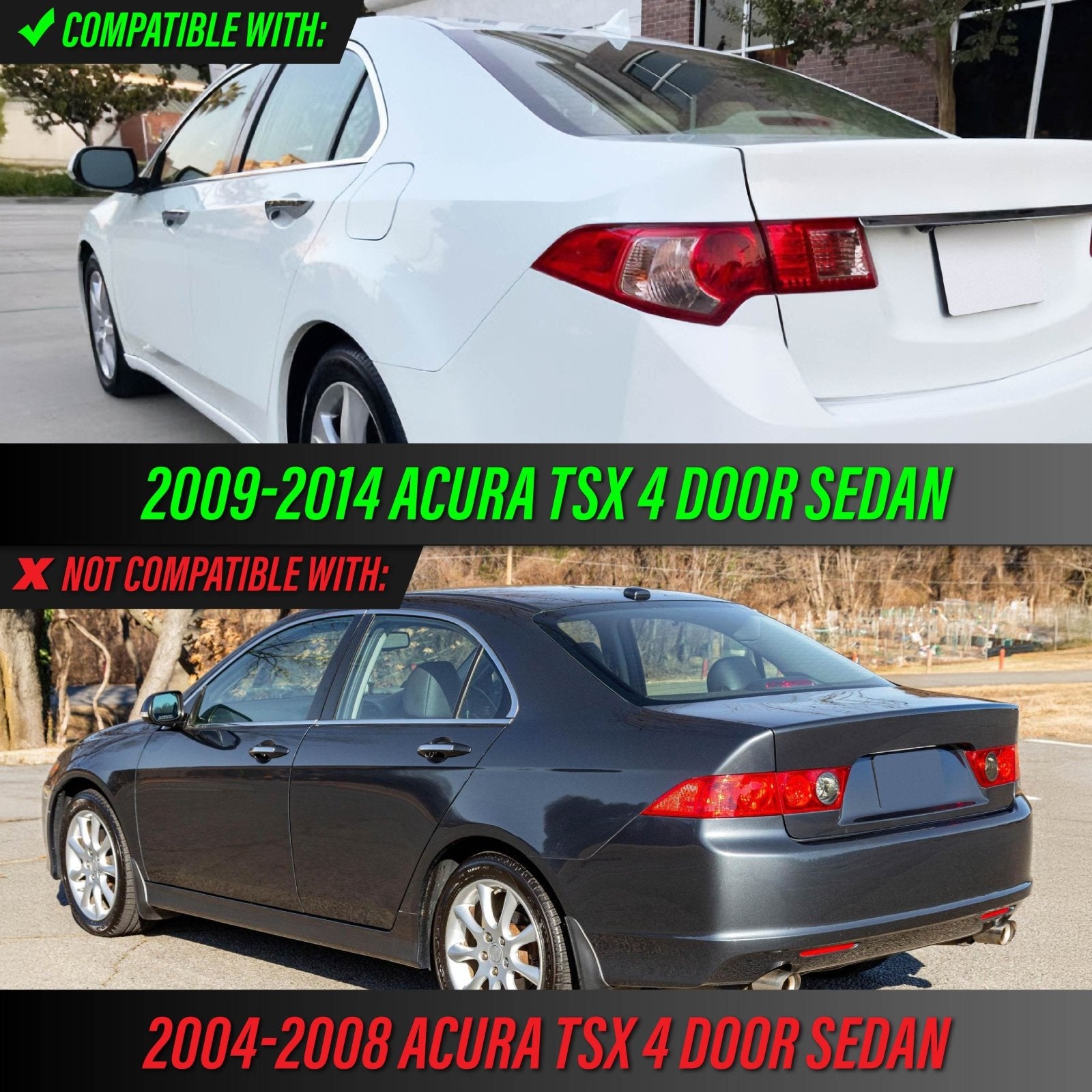 2009-2014 Acura TSX Sedan Driver Left or Passenger Right, Outer or