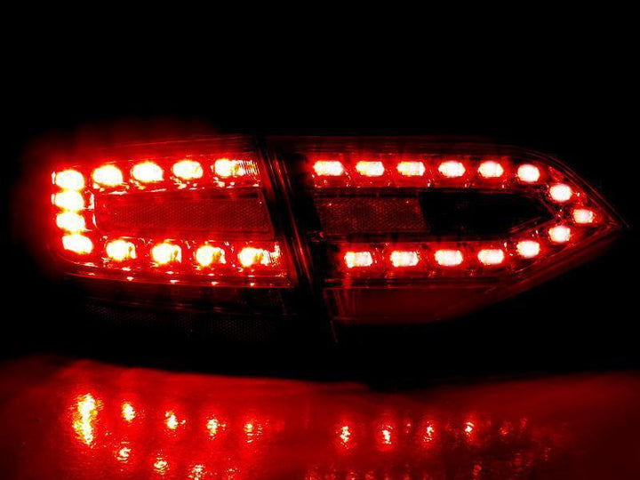 2009 - 2012 Audi A4 / S4 B8 4 Door Sedan RS4 OEM Style Rear 4 Pieces Red/Clear or Red/Smoke LED Tail Light
