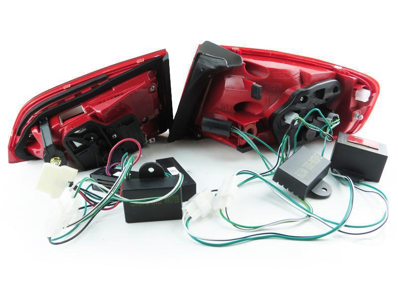 2009 - 2012 Audi A4 / S4 B8 4 Door Sedan RS4 OEM Style Rear 4 Pieces Red/Clear or Red/Smoke LED Tail Light