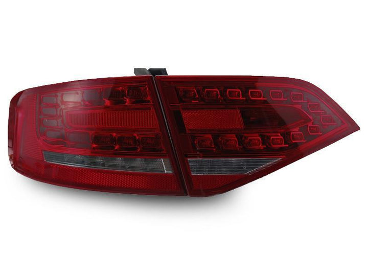2009 - 2012 Audi A4 / S4 B8 4 Door Sedan RS4 OEM Style Rear 4 Pieces Red/Clear or Red/Smoke LED Tail Light