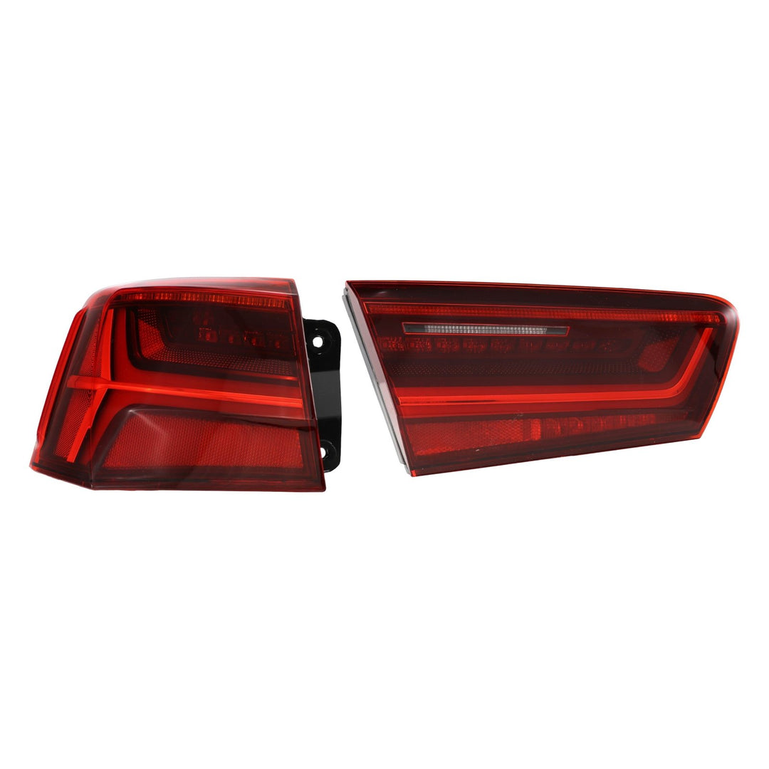 2012-2015 Audi A6/S6/C7 2016+ OEM Facelift Style Light Bar Sequential LED Signal Red/Clear or Black/Clear or Black/Smoke Rear Full LED Tail Light