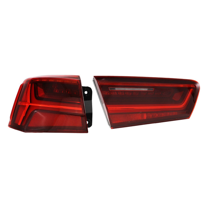 2012-2015 Audi A6/S6/C7 2016+ OEM Facelift Style Light Bar Sequential LED Signal Red/Clear or Black/Clear or Black/Smoke Rear Full LED Tail Light