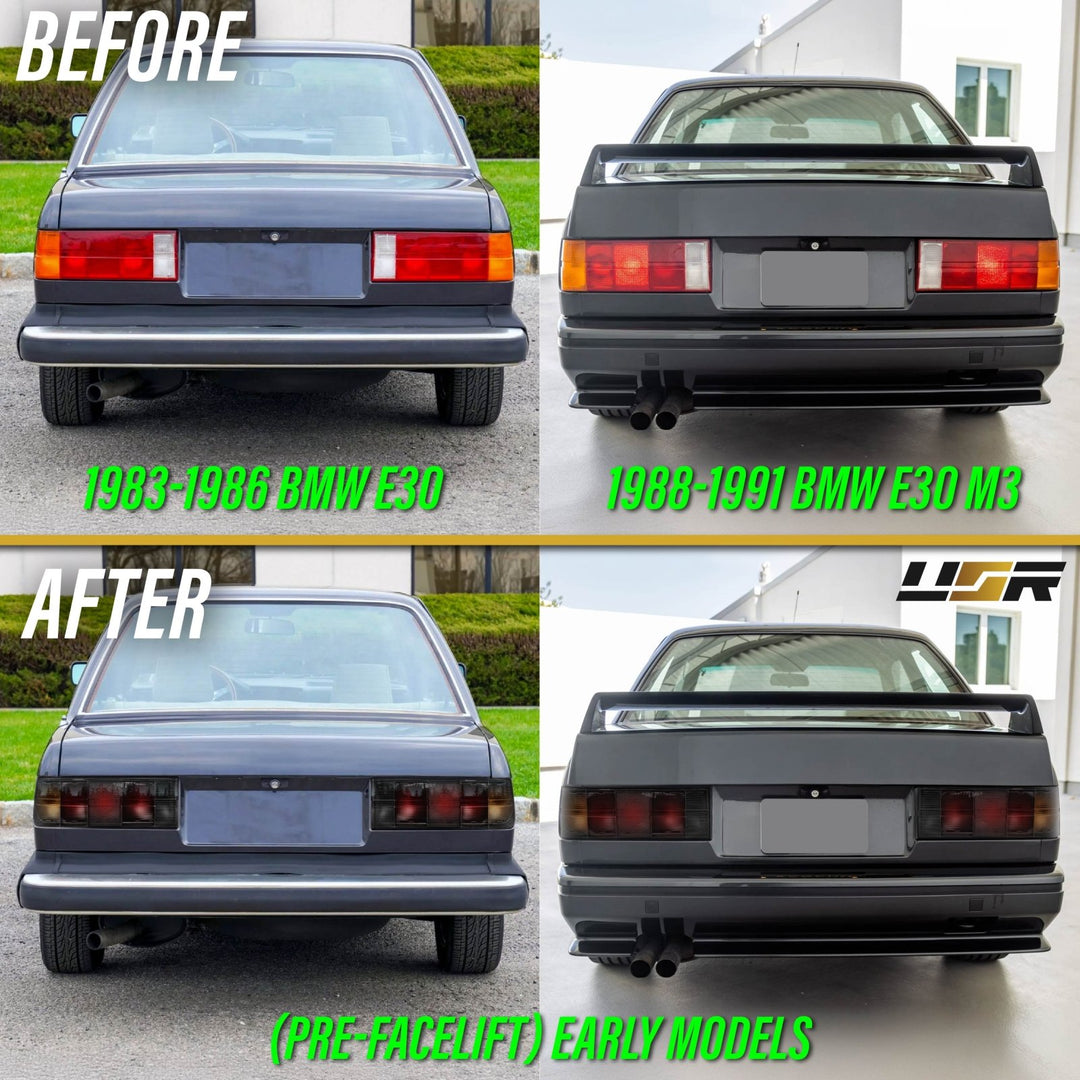 1983 - 1986 BMW E30 Pre Facelift Smoke / Amber Lens Tail Light