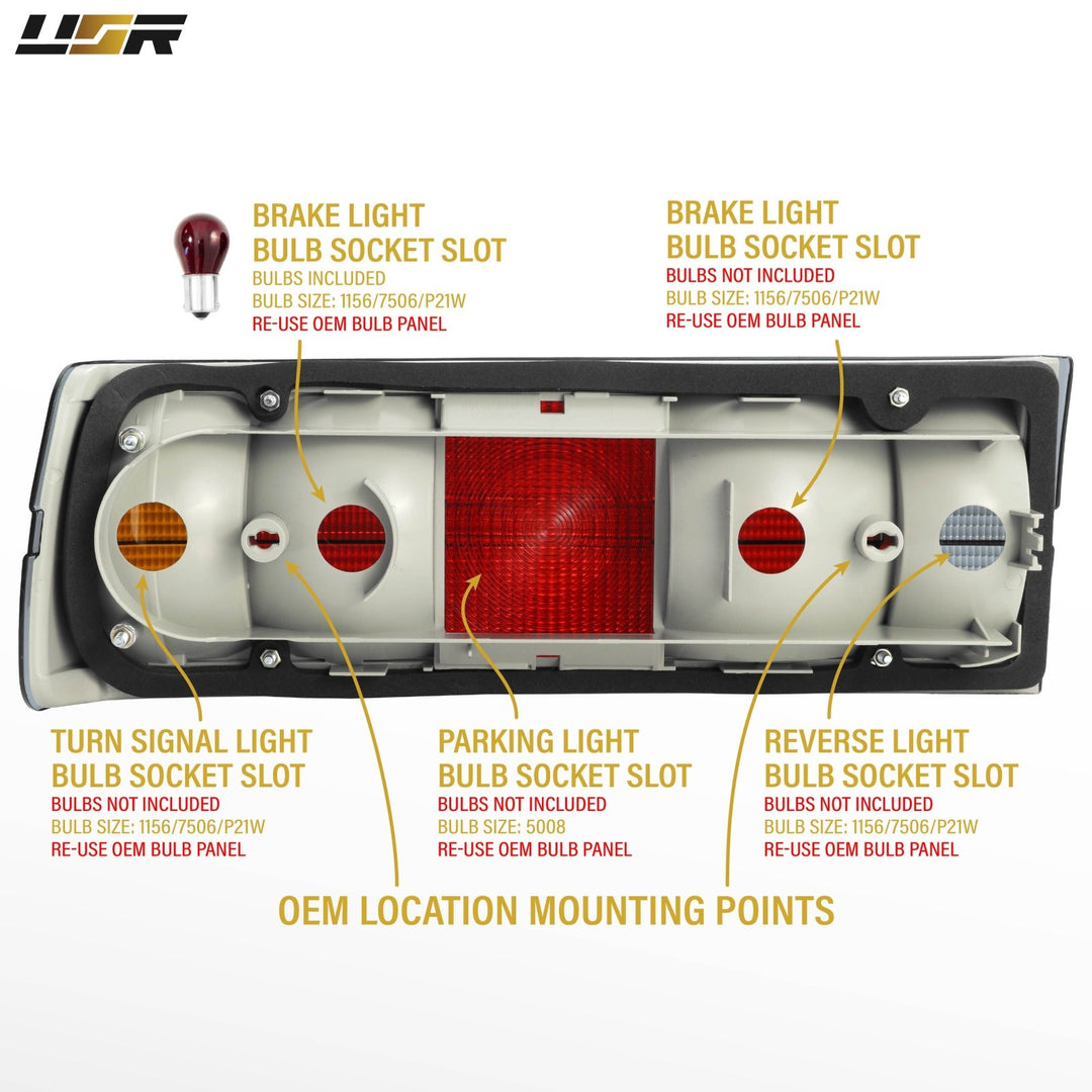 1983 - 1986 BMW E30 Pre Facelift Smoke / Amber Lens Tail Light