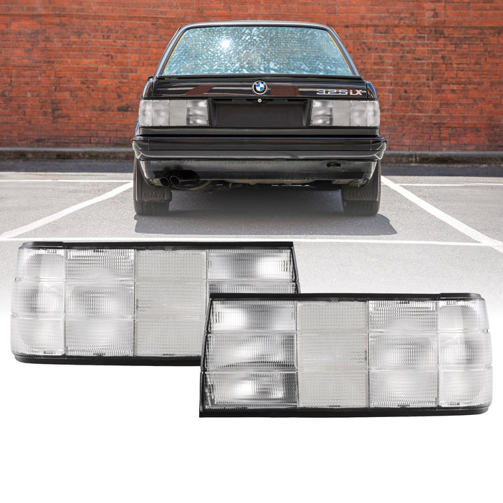 1987-1991 BMW E30 2D/4D/Cabrio Euro All Clear Lens Tail Lights