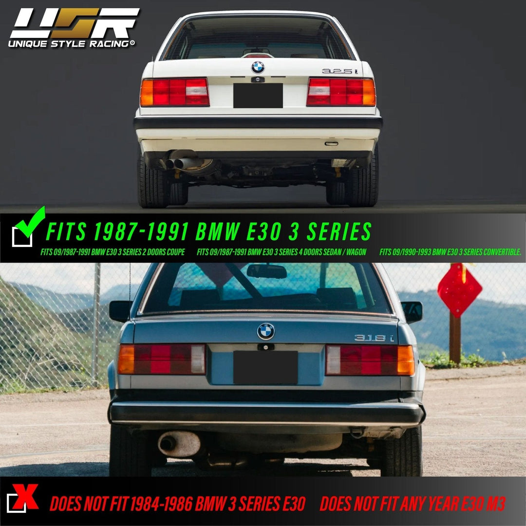 1987 - 1991 BMW E30 2D /4D / Cabrio Euro OE Frosted Smoked OR Red / Smoke Lens Tail Lights