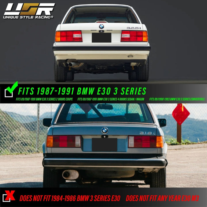 1987 - 1991 BMW E30 2D /4D / Cabrio Euro OE Frosted Smoked OR Red / Smoke Lens Tail Lights