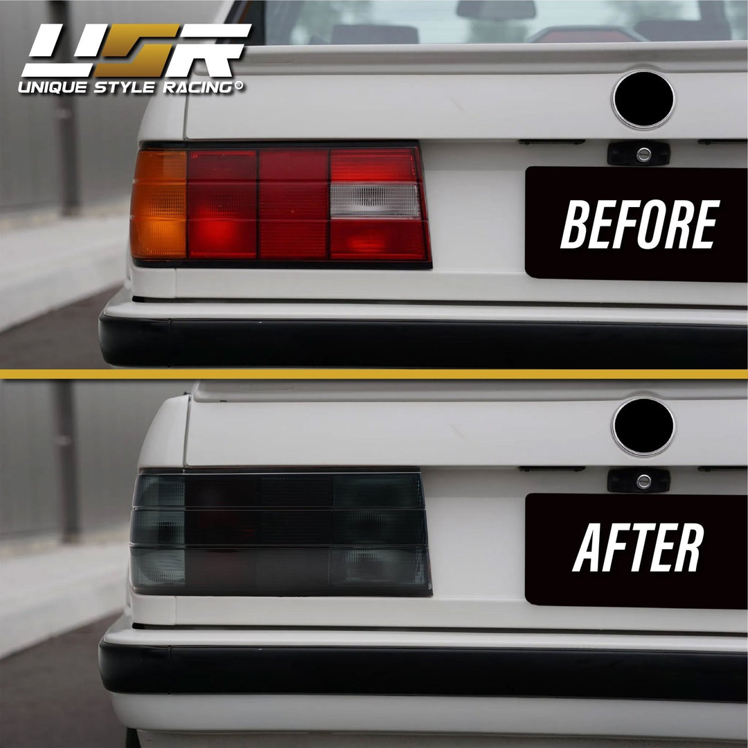 1987 - 1991 BMW E30 2D /4D / Cabrio Euro OE Frosted Smoked OR Red / Smoke Lens Tail Lights