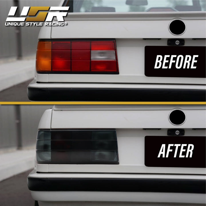 1987 - 1991 BMW E30 2D /4D / Cabrio Euro OE Frosted Smoked OR Red / Smoke Lens Tail Lights
