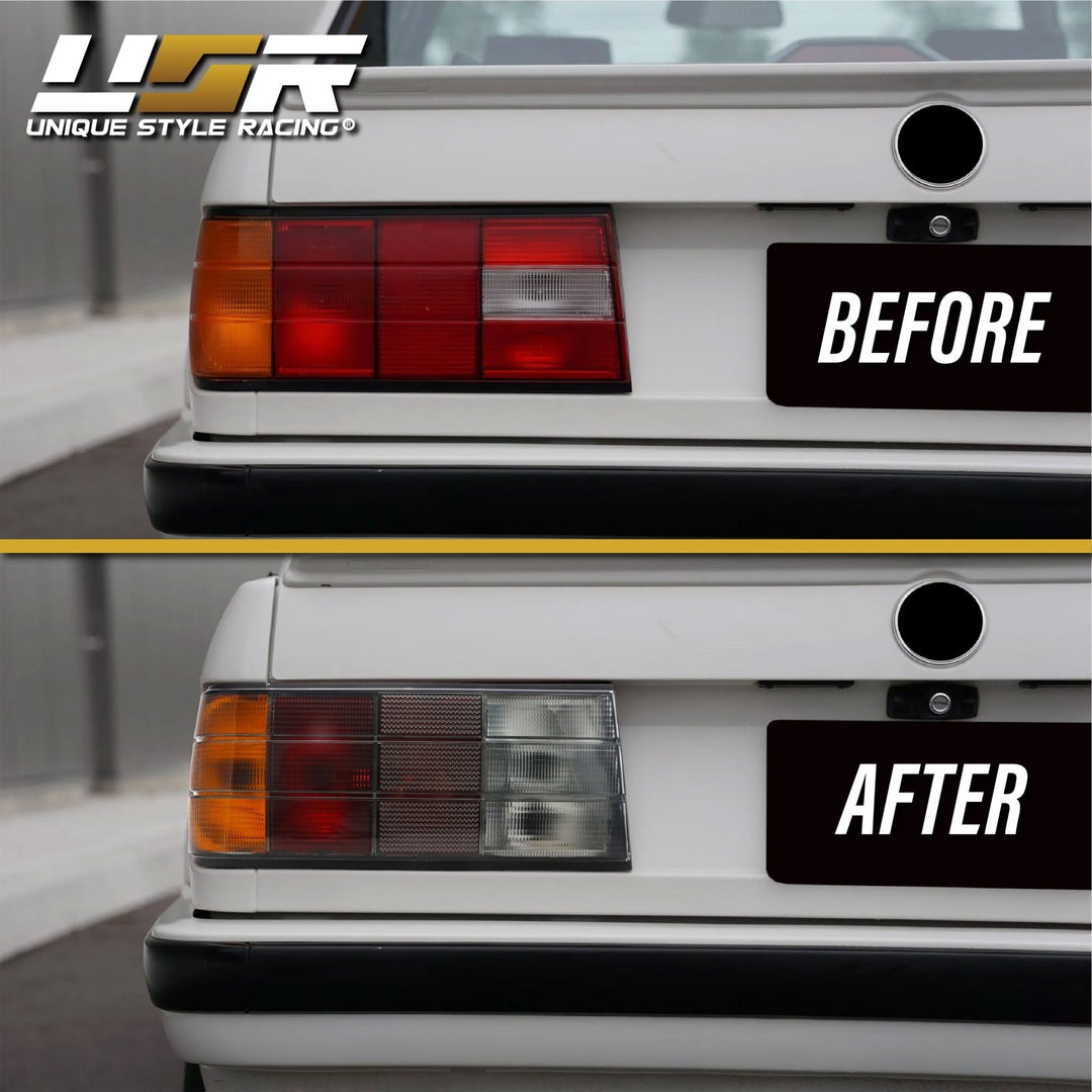 1987 - 1991 BMW E30 2D /4D / Cabrio Euro OE Frosted Smoked OR Red / Smoke Lens Tail Lights