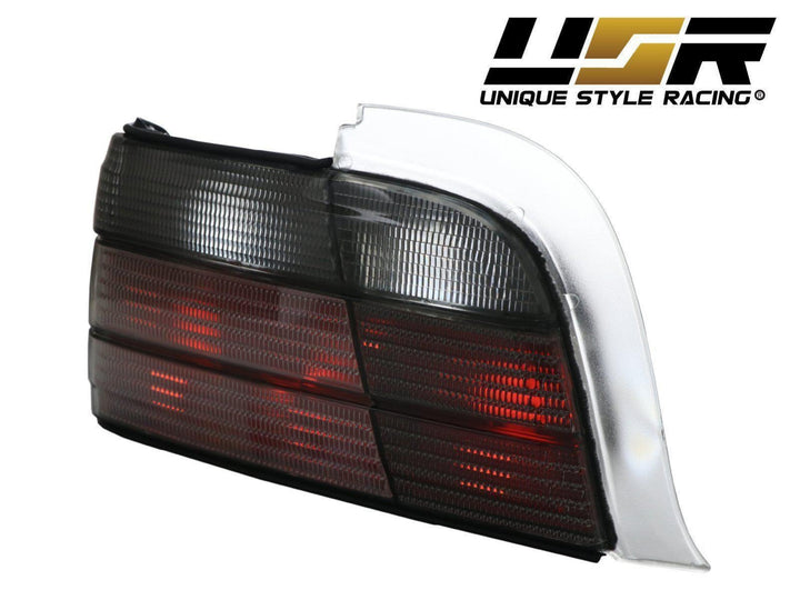 1992 - 1999 BMW E36 3 Series 2D Coupe / Cabrio M3 Euro Smoke Grey Clear Tail Lights