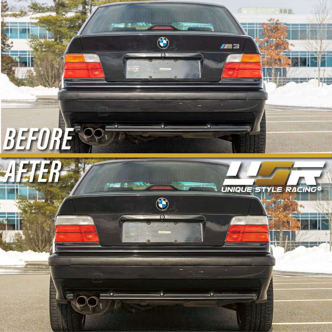 1992-1998 BMW E36 3 Series 4D Sedan Euro OEM Style Red/Clear or Red/Smoke or Full Smoke Rear Tail Light

#lens-color_red-clear-lens