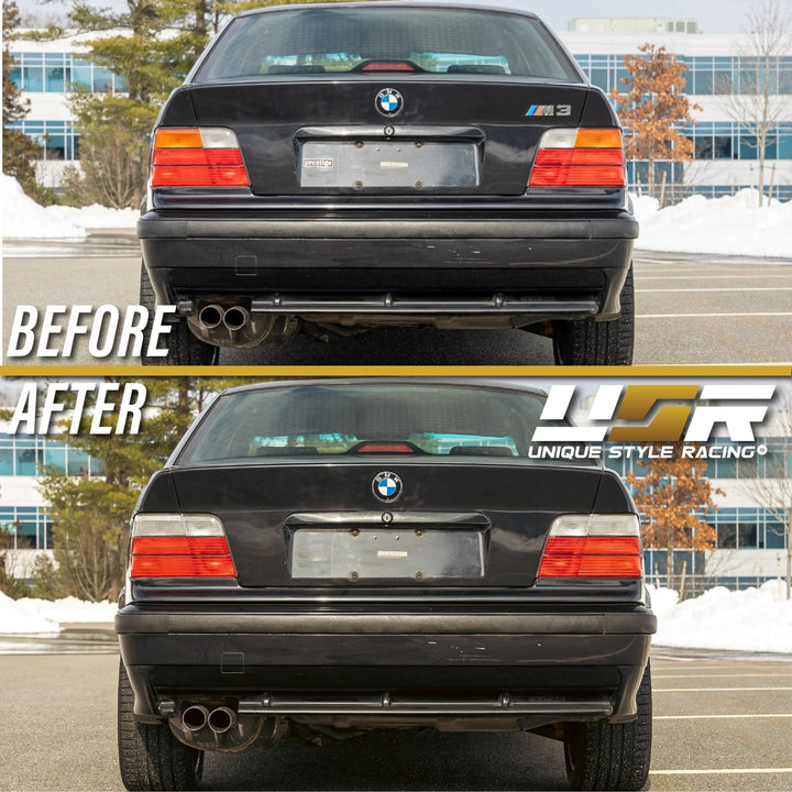 1992-1998 BMW E36 3 Series 4D Sedan Euro OEM Style Red/Clear or Red/Smoke or Full Smoke Rear Tail Light

#lens-color_red-clear-lens