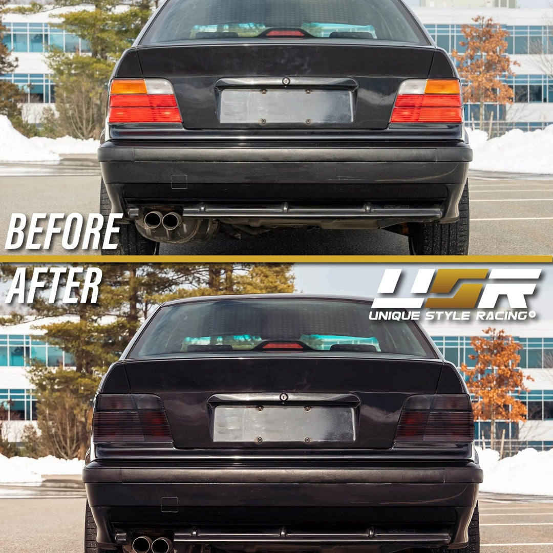 1992-1998 BMW E36 3 Series 4D Sedan Euro OEM Style Red/Clear or Red/Smoke or Full Smoke Rear Tail Light

#lens-color_all-smoke-lens