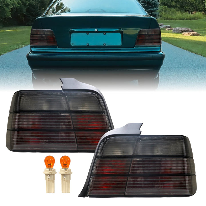 1992-1998 BMW E36 3 Series 4D Sedan Euro OEM Style Red/Clear or Red/Smoke or Full Smoke Rear Tail Light

#lens-color_all-smoke-lens