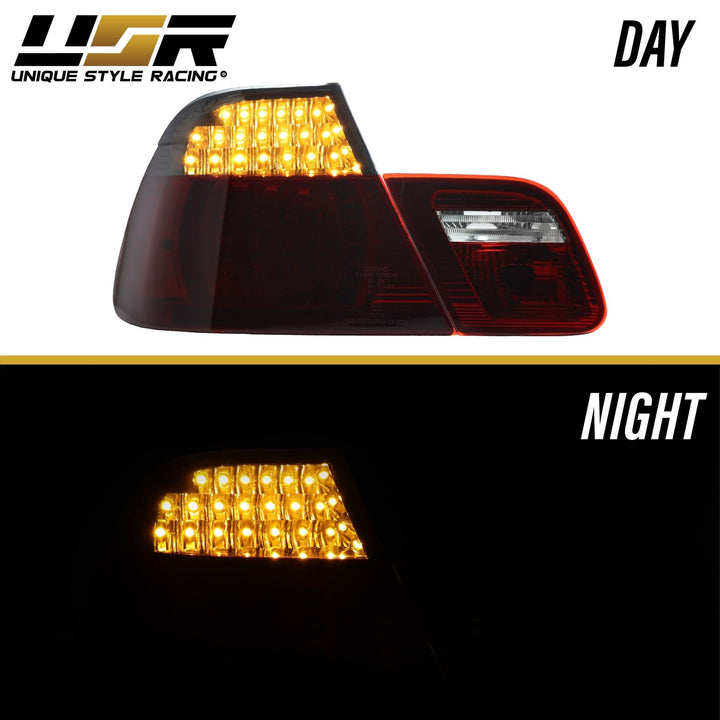 2004-2006 BMW E46 3 Series 2D Coupe Red/Clear OR Red/Smoke LED Tail Light

#lens-color_red-smoke-lens