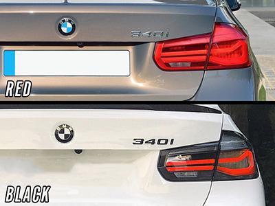2012 - 2015 BMW 3 Series F30 4D Sedan LCI 4 Pieces LED Light Bar Rear Tail Lights OEM Red or Blackline