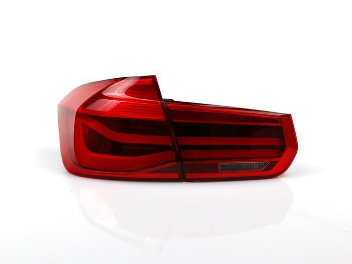 2012 - 2015 BMW 3 Series F30 4D Sedan LCI 4 Pieces LED Light Bar Rear Tail Lights OEM Red or Blackline