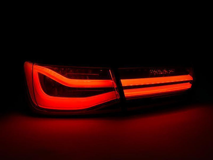 2012 - 2015 BMW 3 Series F30 4D Sedan LCI 4 Pieces LED Light Bar Rear Tail Lights OEM Red or Blackline