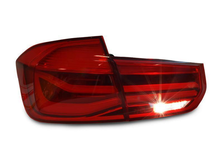 2012 - 2015 BMW 3 Series F30 4D Sedan LCI 4 Pieces LED Light Bar Rear Tail Lights OEM Red or Blackline
