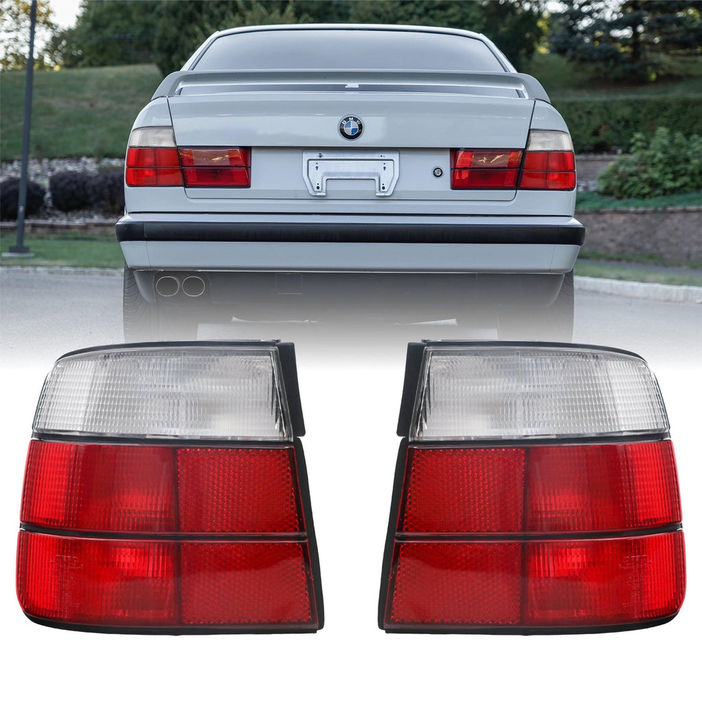 1989-1996 BMW E34 5 Series 4D Sedan Red/Clear Tail Light – Unique