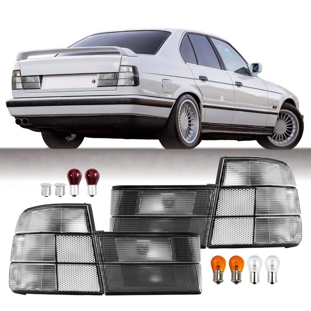 1989 1990 1991 1992 1993 1994 BMW E34 5 Series 4D All Clear, Monochrome, Red Clear, or Smoke Lens Tail Lights

#lens-color_monochrome