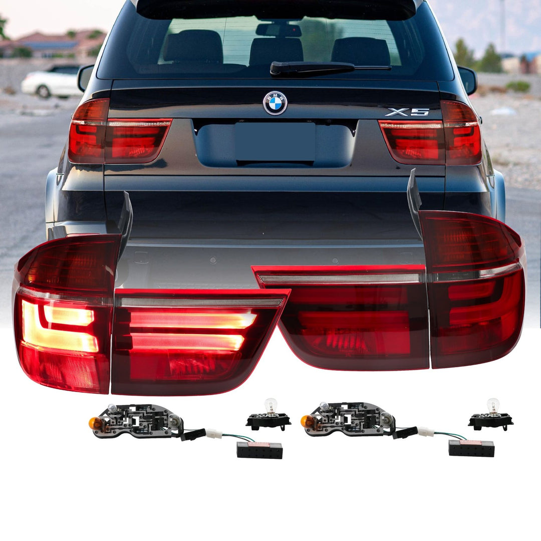 2007-2013 BMW E70 X5 OEM LCI Facelift Style Light Bar LED Smoke or Red/Clear Rear Tail Light Set

#lens-color_red-clear-lens