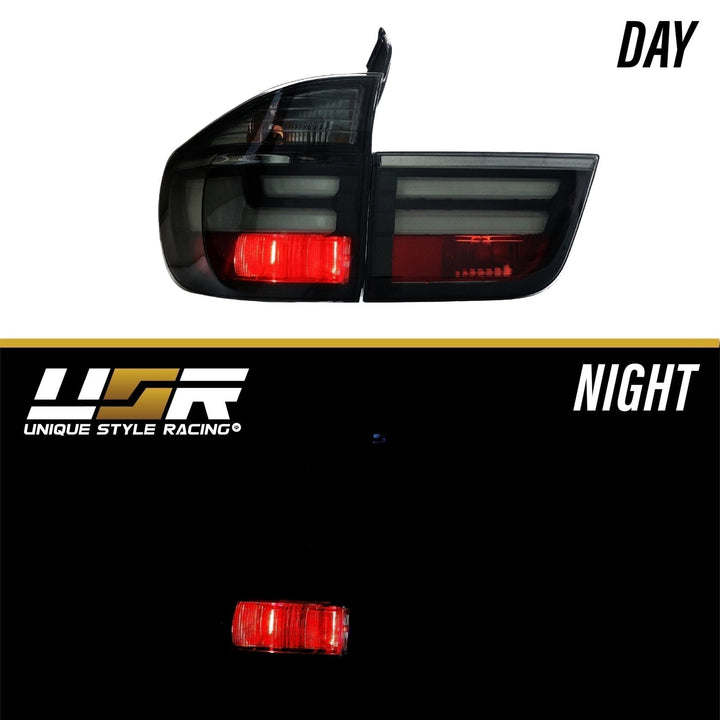 2007 - 2013 BMW E70 X5 OEM LCI Facelift Style Light Bar LED Smoke or Red/Clear Rear Tail Light Set
