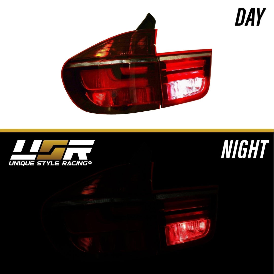2007 - 2013 BMW E70 X5 OEM LCI Facelift Style Light Bar LED Smoke or Red/Clear Rear Tail Light Set