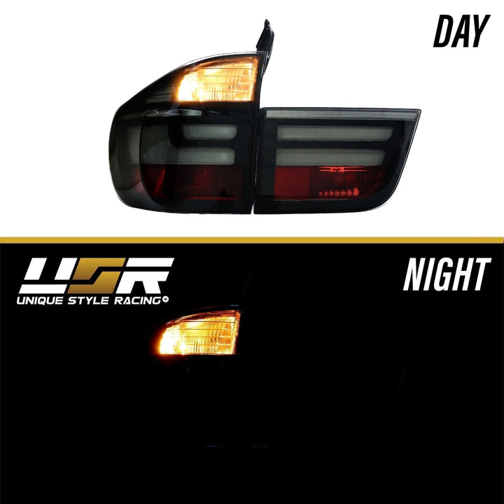 2007 - 2013 BMW E70 X5 OEM LCI Facelift Style Light Bar LED Smoke or Red/Clear Rear Tail Light Set