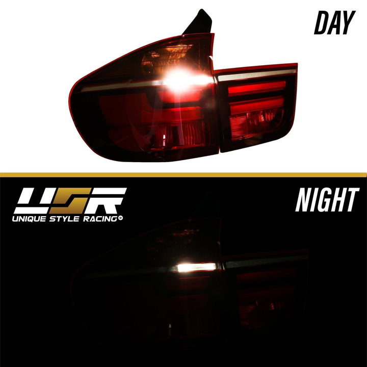 2007 - 2013 BMW E70 X5 OEM LCI Facelift Style Light Bar LED Smoke or Red/Clear Rear Tail Light Set