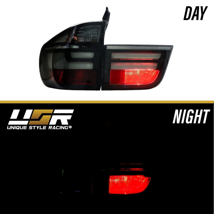 2007 - 2013 BMW E70 X5 OEM LCI Facelift Style Light Bar LED Smoke or Red/Clear Rear Tail Light Set