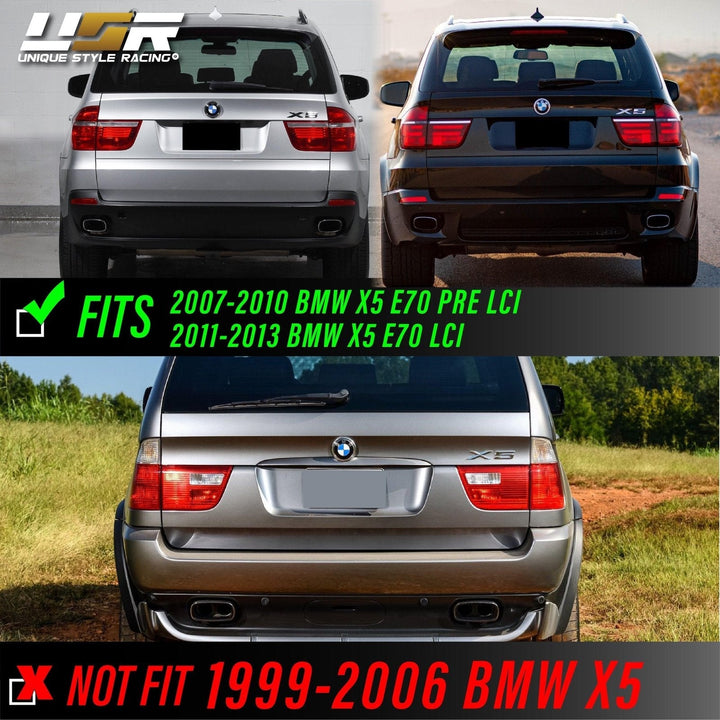 2007 - 2013 BMW E70 X5 OEM LCI Facelift Style Light Bar LED Smoke or Red/Clear Rear Tail Light Set