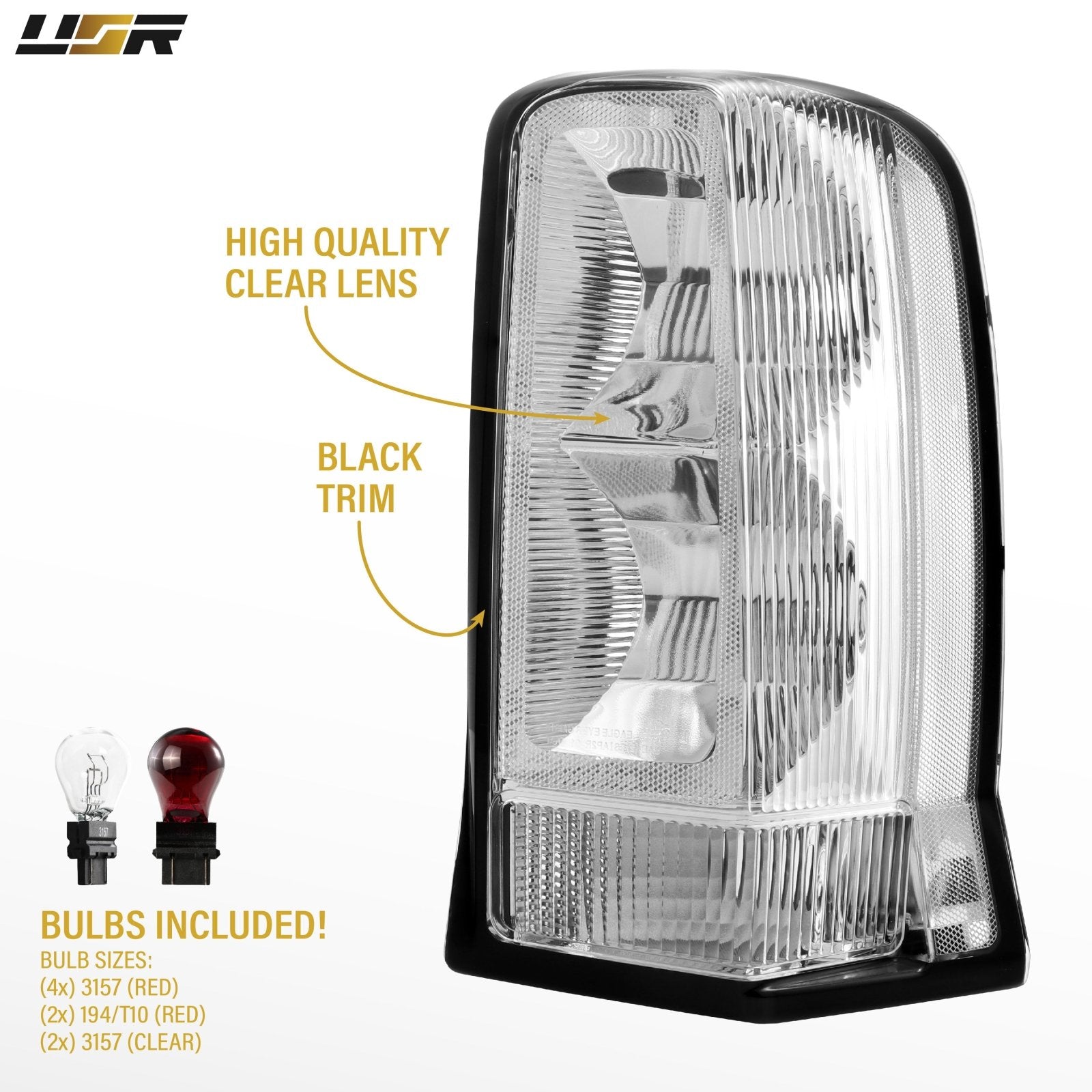 2002-2006 Cadillac Escalade All Clear Lens Tail Lights – Unique