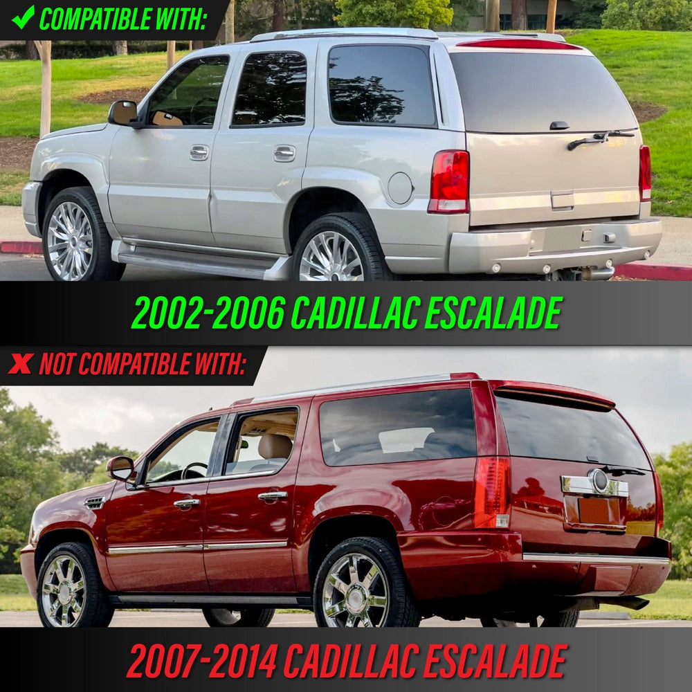 2002 - 2006 Cadillac Escalade All Clear Lens Tail Lights
