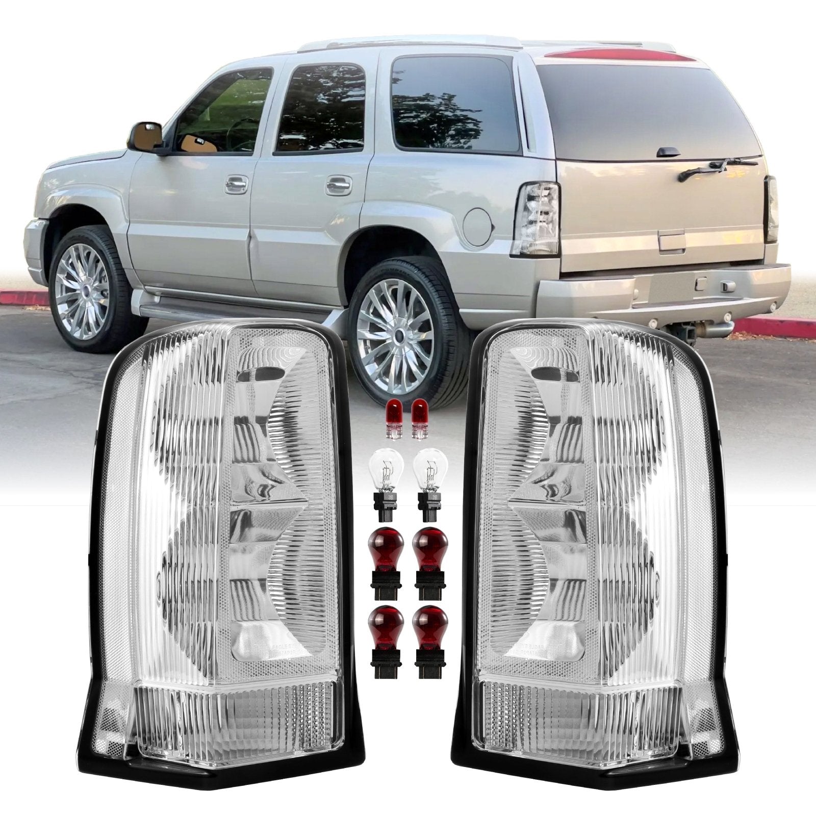 2002-2006 Cadillac Escalade All Clear Lens Tail Lights – Unique