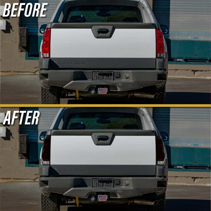 2002 - 2006 Chevy Chevrolet Avalanche Pickup Truck Dark Smoke Red Lens Tail Lights