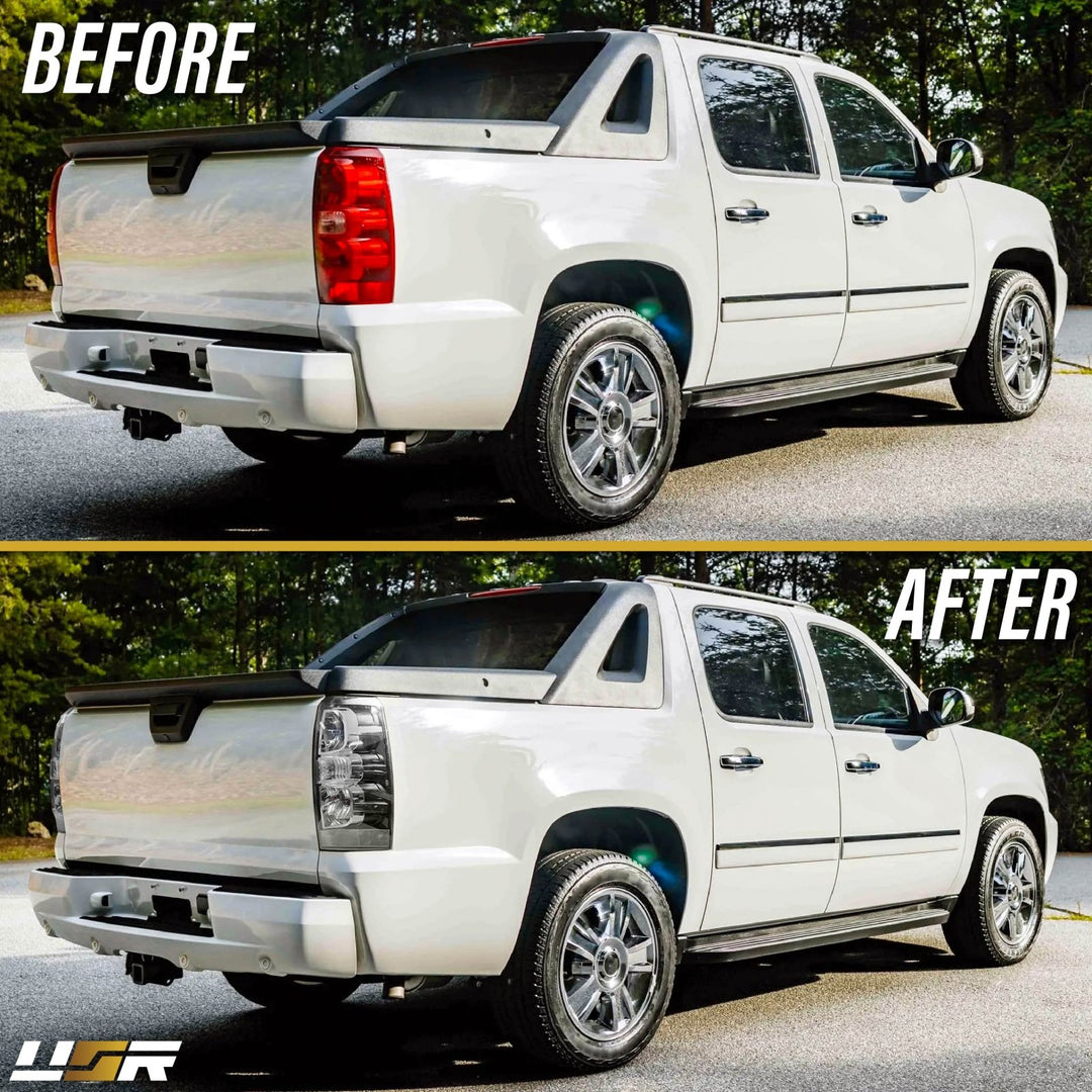 2007 - 2013 Chevrolet Chevy Avalanche EG All Clear Lens Tail Lights