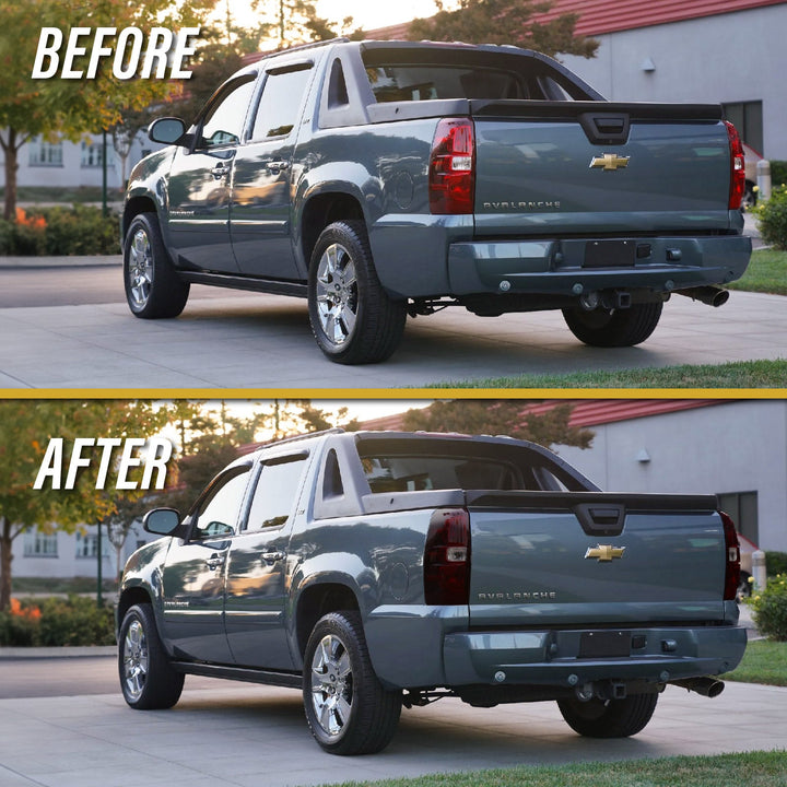 2007-2013 Chevrolet Chevy Avalanche Dark Red Smoke Lens Tail Lights