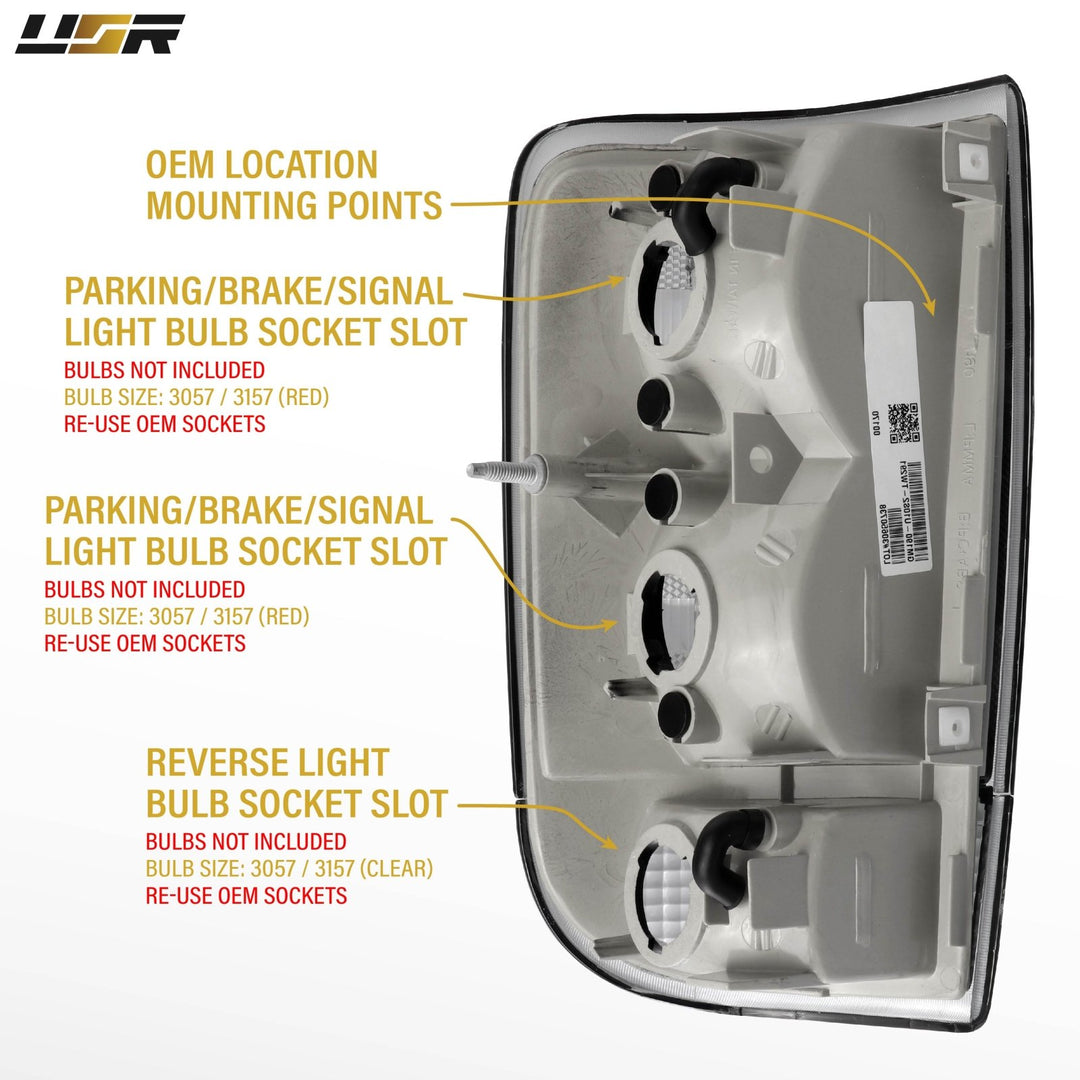 1995 - 2004 Chevrolet Chevy Blazer & GMC Jimmy, 1997 - 2001 Envoy EG Black Chrome Housing Smoke Lens Tail Lights
