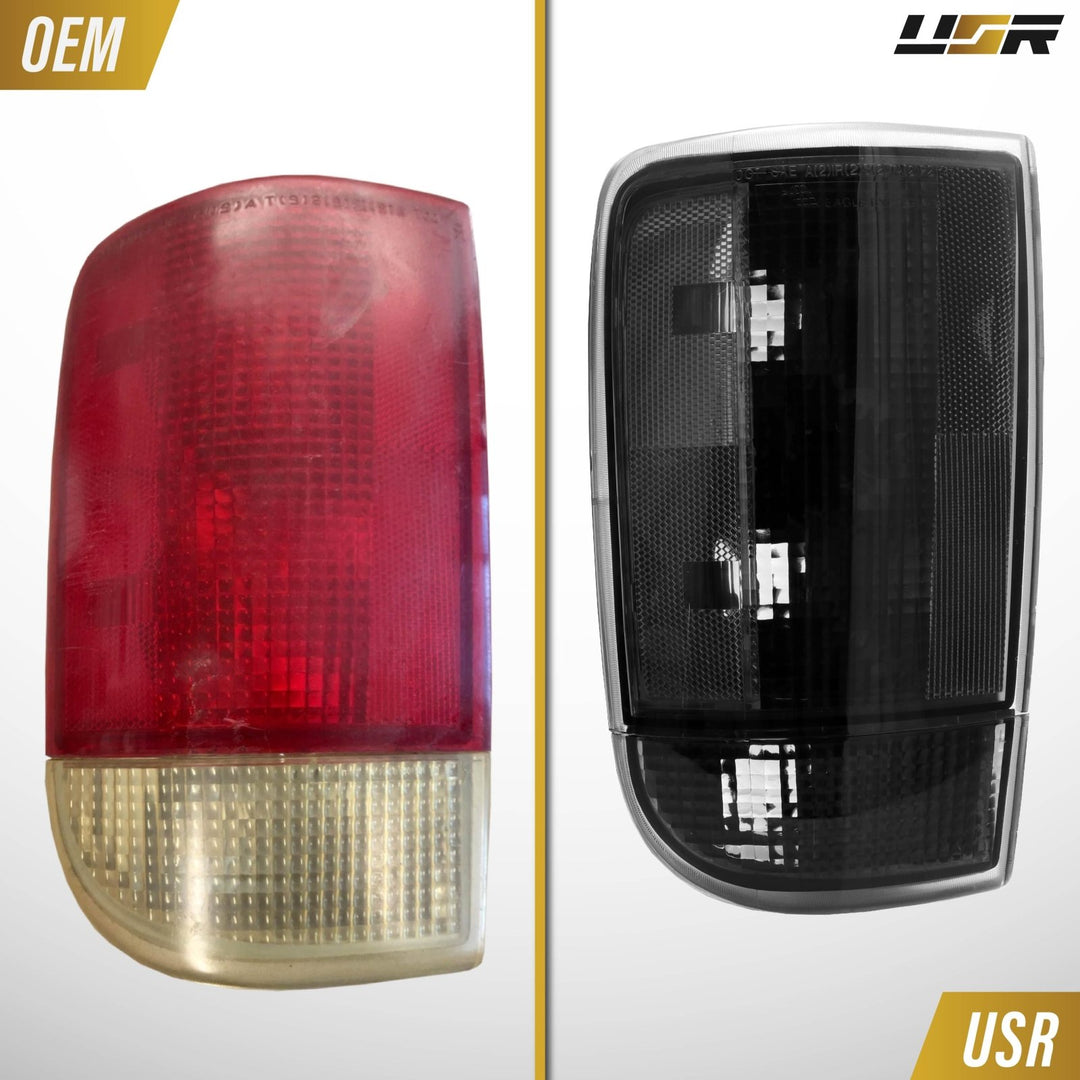 1995 - 2004 Chevrolet Chevy Blazer & GMC Jimmy, 1997 - 2001 Envoy EG Black Chrome Housing Smoke Lens Tail Lights