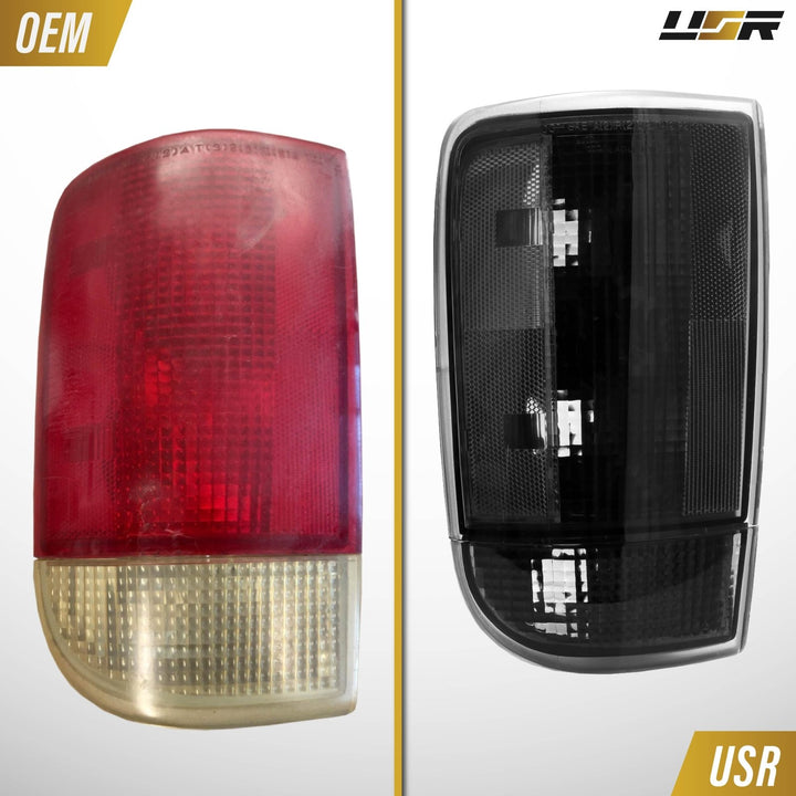 1995 - 2004 Chevrolet Chevy Blazer & GMC Jimmy, 1997 - 2001 Envoy EG Black Chrome Housing Smoke Lens Tail Lights