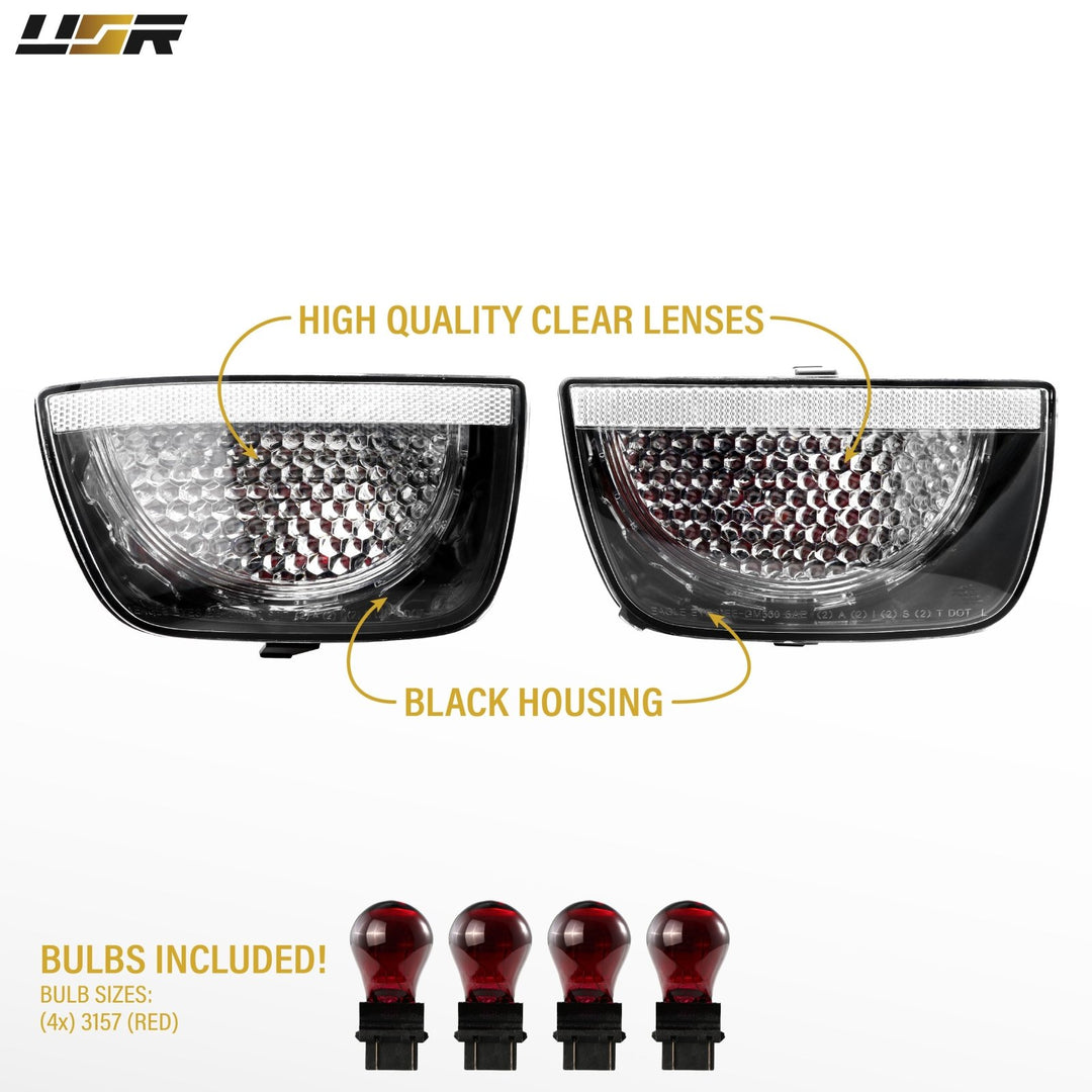 2010 - 2013 Chevrolet Chevy Camaro All Clear Lens 4PC Tail Lights