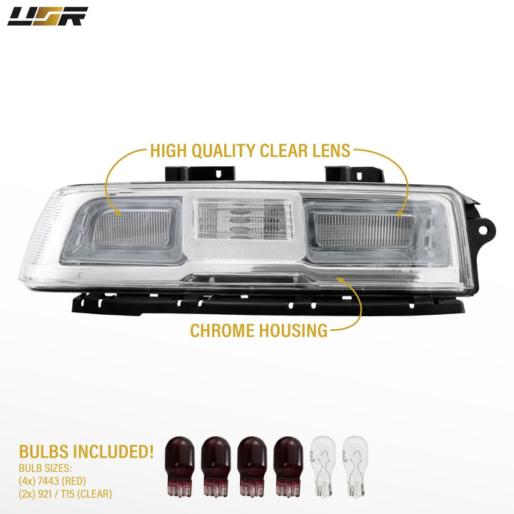 2014 - 2015 Chevrolet Chevy Camaro All Clear Lens Tail Lights